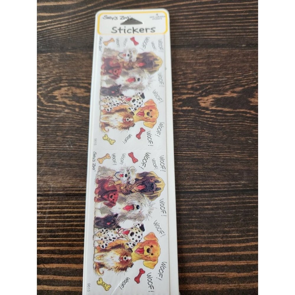 Stickers - Suzy's Zoo SEALED 9615 Dogs 4 Sheets - New, Rare, HTF - Retired 14&28